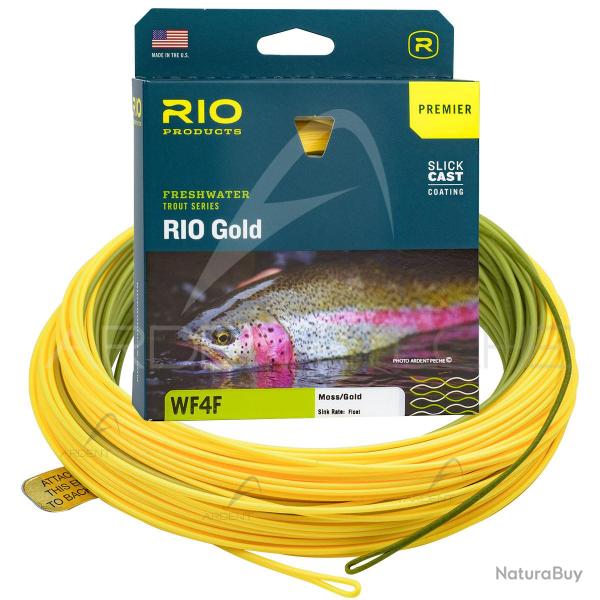 Soie RIO PREMIER GOLD jaune/olive WF3F