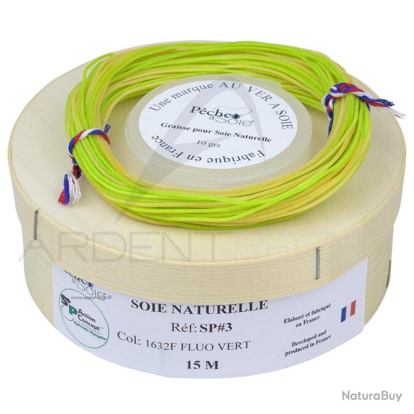 Soie Naturelle Peche � Soie Parall�le (15m) Fluo vert SP SP3