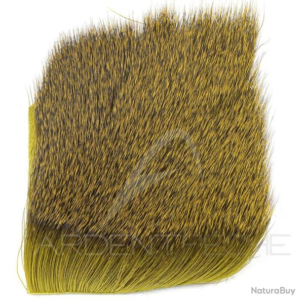 Chevreuil sur peau Polish Quill jaune olive