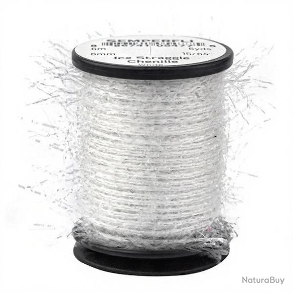Chenille Ice Straggle Blanc