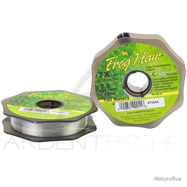 Fils nylon FROG HAIR (100m) 6X 0,127 mm