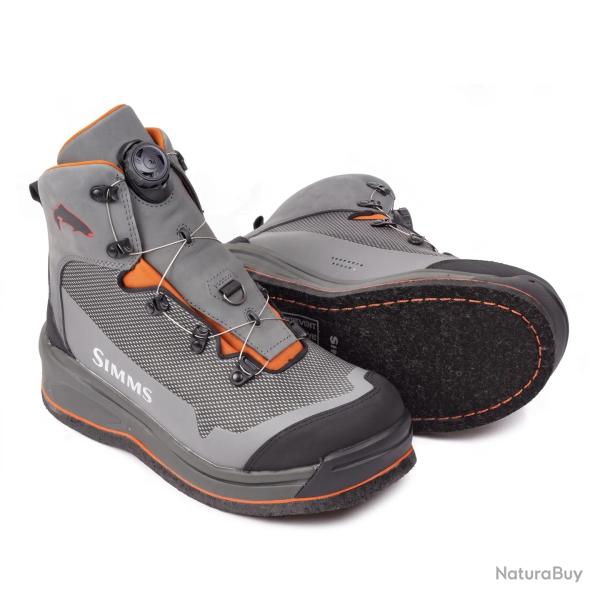 Chaussures de wading SIMMS Guide BOA Slate feutre 41 (8)