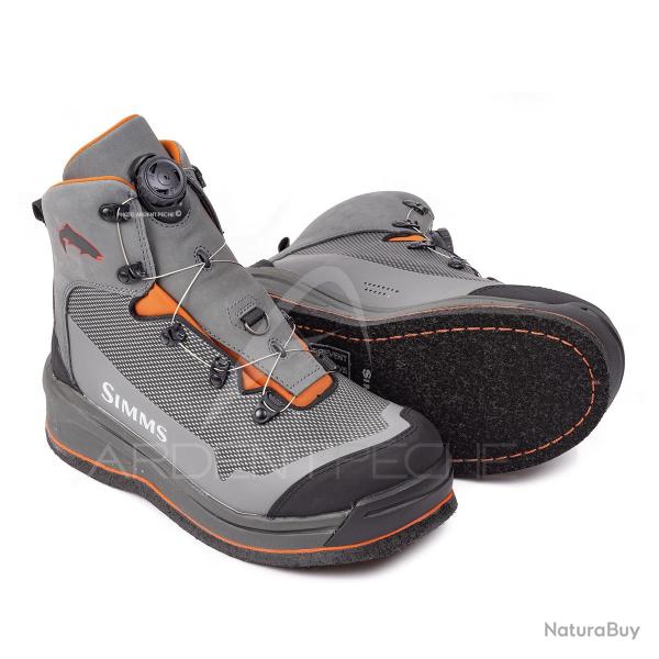 Chaussures de wading SIMMS Guide BOA Slate feutre 45 (12)