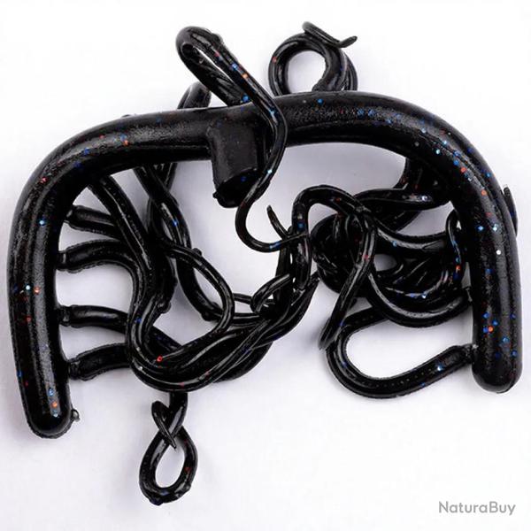 Mini Squiggle Worms Noir