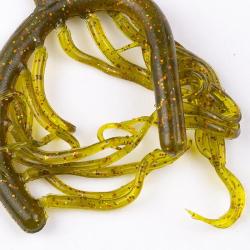 Mini Squiggle Worms Olive