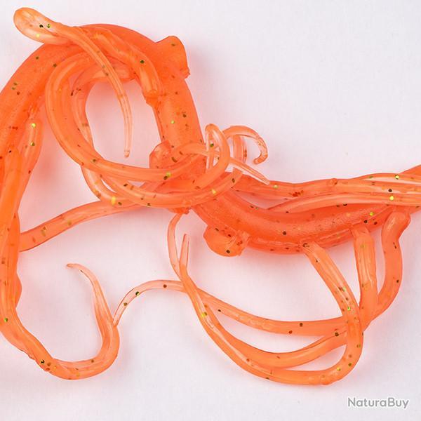 Mini Squiggle Worms Orange