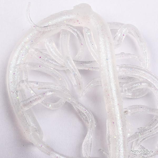 Mini Squiggle Worms UV transparent
