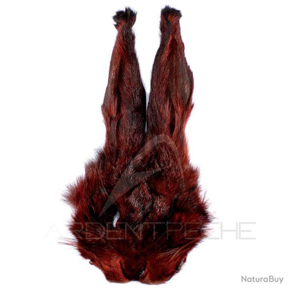 Li�vre masque entier teint� brun roux