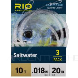 Bas de ligne RIO Saltwater 10&acute; (3m) X3 16lb (8 kg)