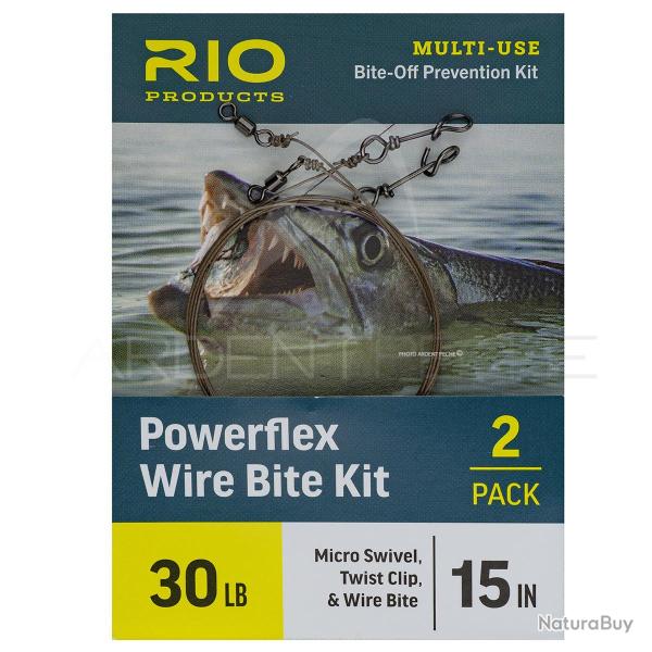 Bas de ligne RIO Powerflex Wire Bite Kit 2-Pack 40LB