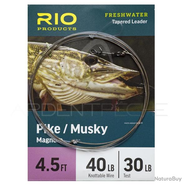 Bas de ligne RIO Pike/Musky Magnum 1,40 m 40LB