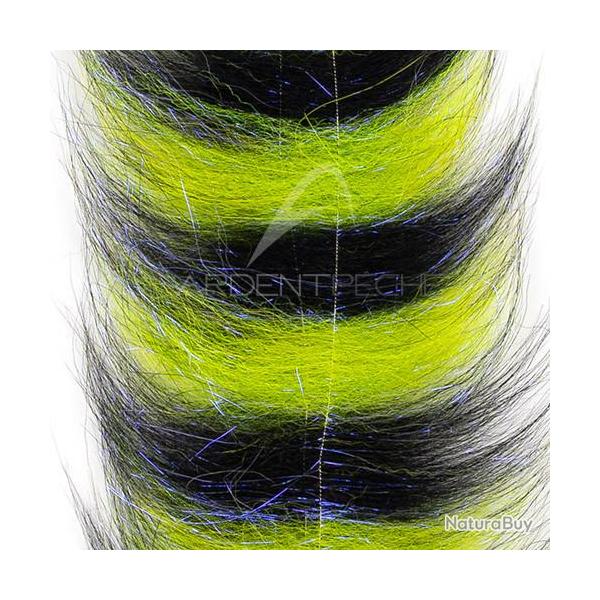 EP FIBER SOMMERLATTE'S BLEND FOXY BRUSH GRIZZLY Noir / Chartreuse