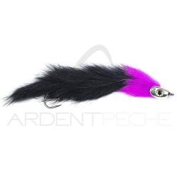 Mouche streamer brochet sandre STS RH Hot Black H2/0