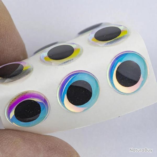 Yeux 3D adh�sifs XL 13 mm Pearl