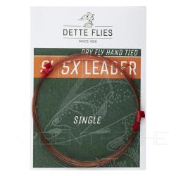 Bas de ligne Dette Flies 2,70 m (9ft) 5X - 0.15 mm