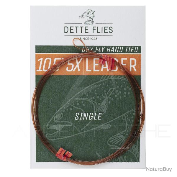 Bas de ligne Dette Flies 3,20 m (10,5ft) 6X - 0.125 mm