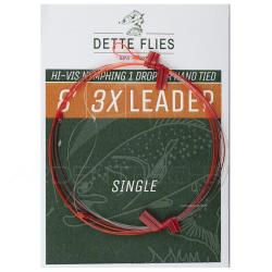 Bas de ligne Dette Flies nymphe 2,40 m (8ft) 3X - 0.20 mm