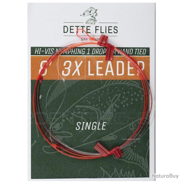 Bas de ligne Dette Flies nymphe 2,40 m (8ft) 4X - 0.17 mm