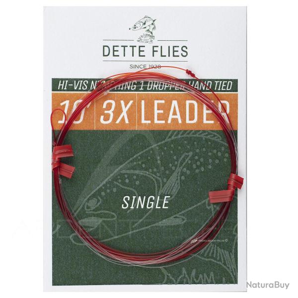 Bas de ligne Dette Flies nymphe 3 m (10ft) 3X - 0.20 mm