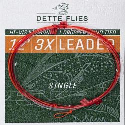 Bas de ligne Dette Flies nymphe 3,60 m (12ft) 5X - 0.15 mm