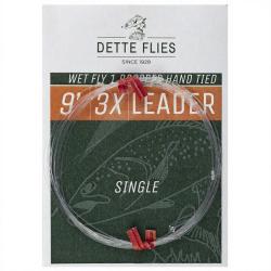Bas de ligne Dette Flies noy&eacute;e 2,70 m (9ft) 1 potence 4X - 0.17mm