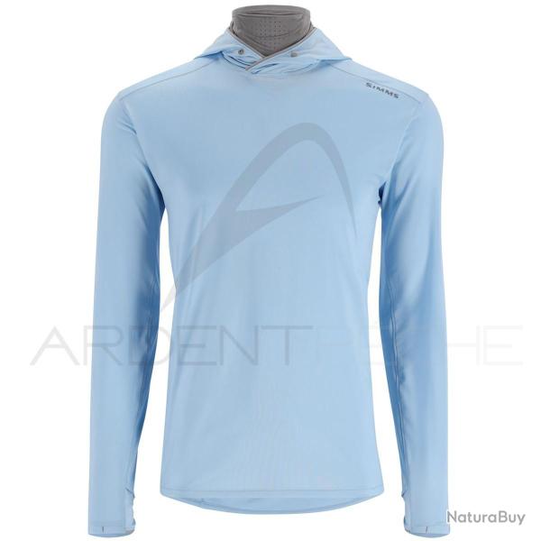 Tee shirt � capuche SIMMS Solarflex guide hoody Sky/Cinder XXXL