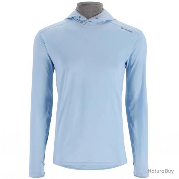 Tee shirt � capuche SIMMS Solarflex guide hoody Sky/Cinder XXXL