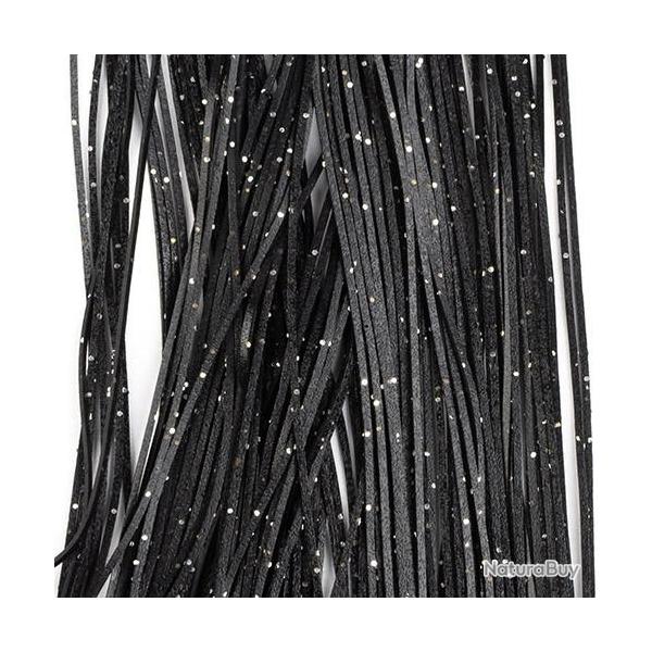 SiliLegs Semperfli Black and Silver Flake