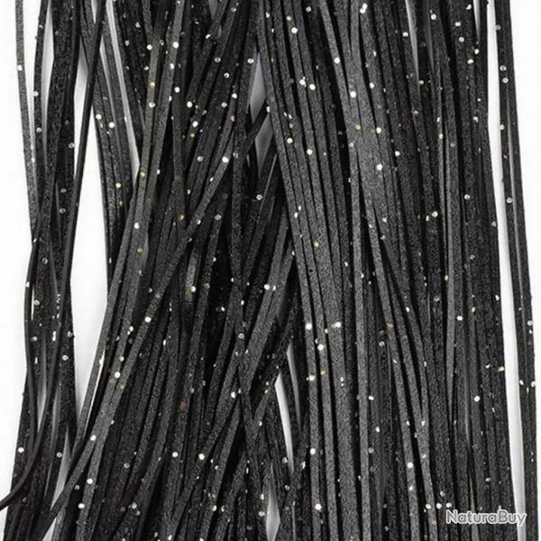 SiliLegs Semperfli Black and Silver Flake