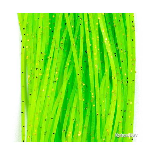 SiliLegs Semperfli Chartreuse and Silver Flake