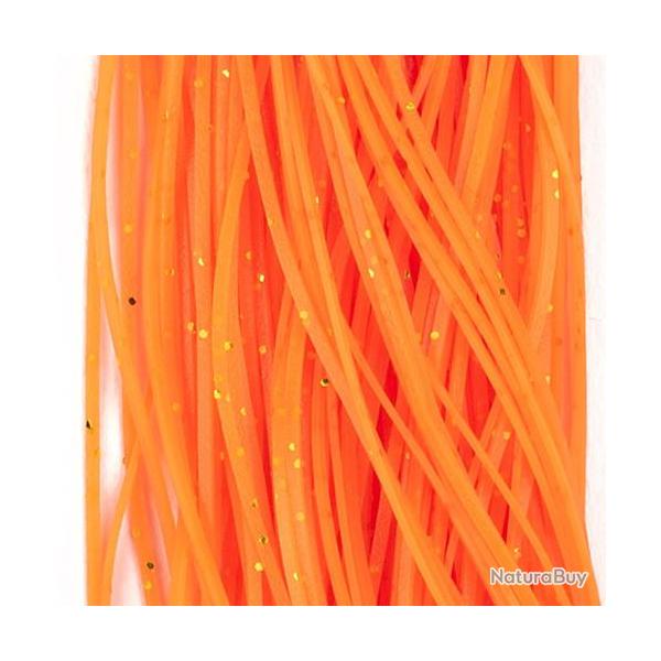 SiliLegs Semperfli Orange and Silver Flake