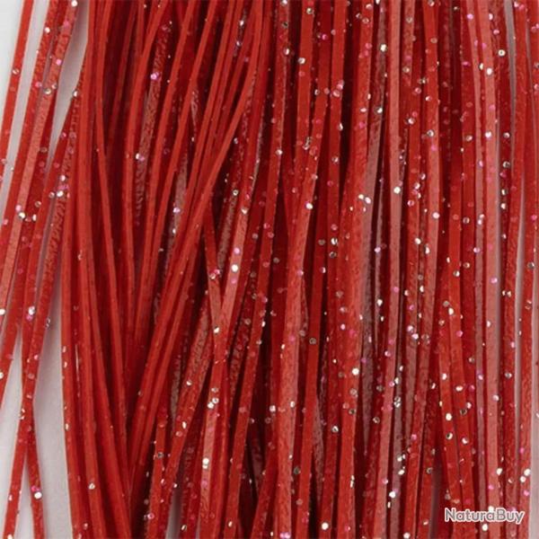 SiliLegs Semperfli Red and Silver Flake