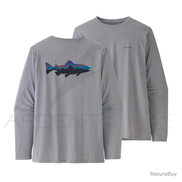 Tee shirt PATAGONIA Men's Long-Sleeved Capilene Cool Daily Fish Graphic Shirt XXL
