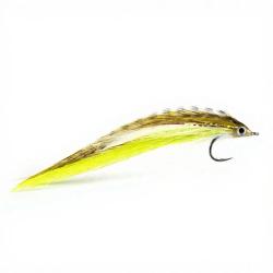 Mouche STS Truite de mer candy grizzly/jaune/chartreuse H6