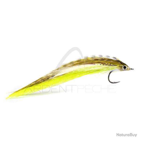 Mouche STS Truite de mer candy grizzly/jaune/chartreuse H6
