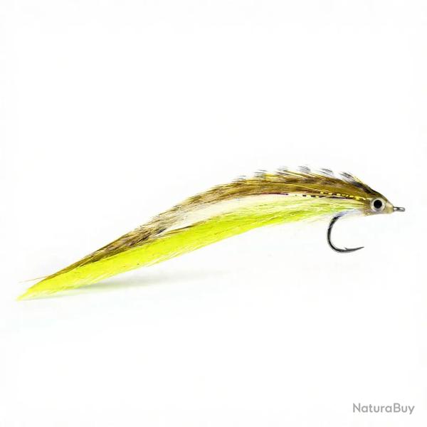 Mouche STS Truite de mer candy grizzly/jaune/chartreuse H6