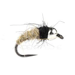 Mouche STS Nymphe tungsten caddis gris/noir H16