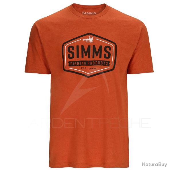 Tee shirt SIMMS Fly Patch T Shirt Adobe Heather