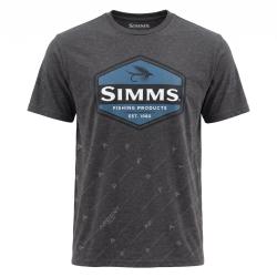 Tee shirt SIMMS Fly Patch T Shirt Charcoal Heather