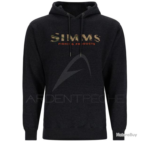Sweat SIMMS Logo Hoody Charcoal Heather XXL