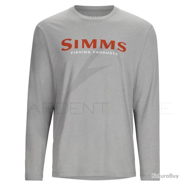 Sweat SIMMS Logo Shirt LS Cinder Heather XL