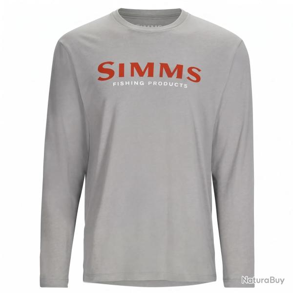 Sweat SIMMS Logo Shirt LS Cinder Heather