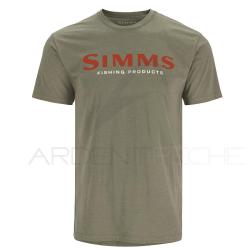 Tee shirt SIMMS Logo Orange Military Heather