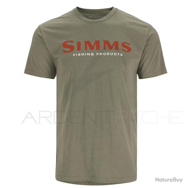 Tee shirt SIMMS Logo Orange Military Heather