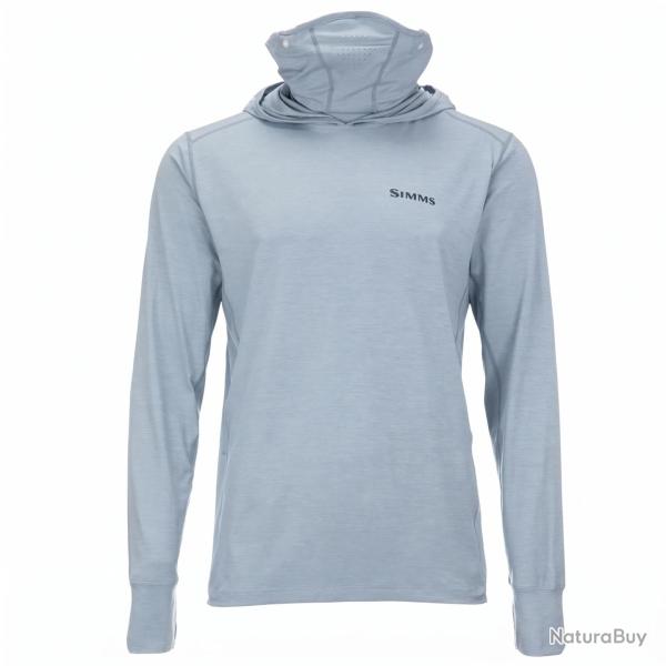 Tee shirt SIMMS Solarflex Guide Cooling Hoody Steel Blue