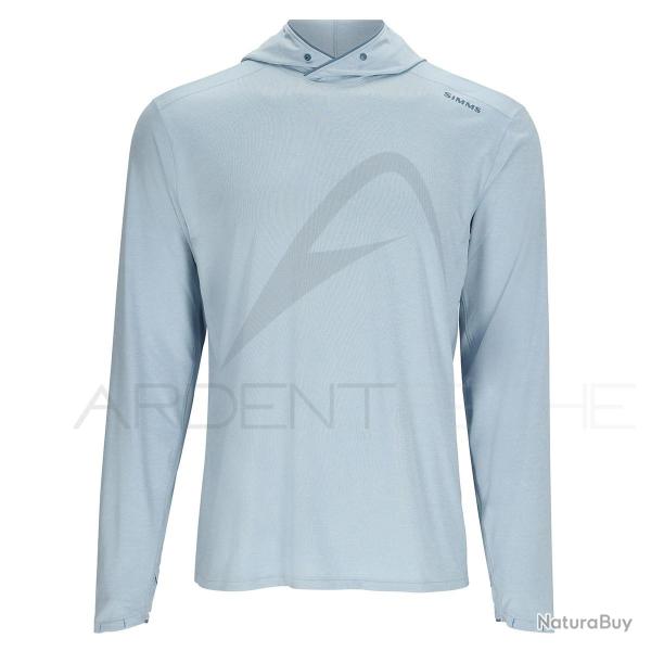 Tee shirt SIMMS Solarflex Hoody Steel Blue Heather