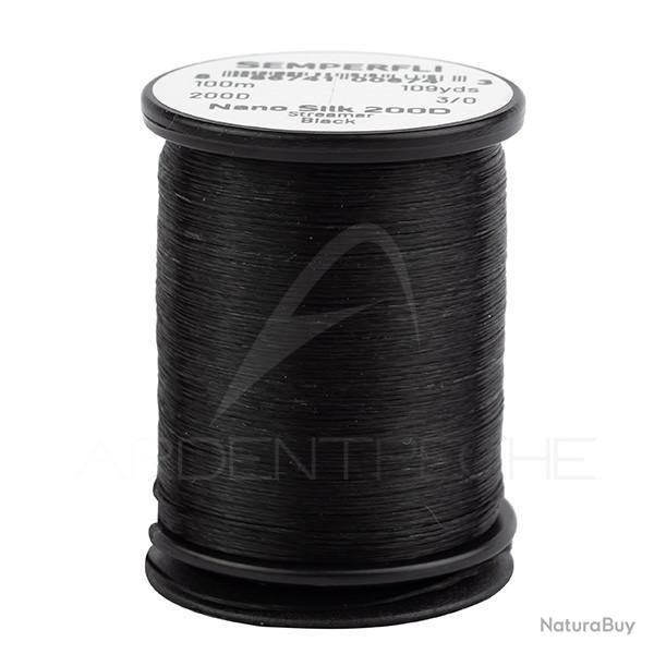 Fils de montage Semperfli Nano Silk Streamer 200D 3/0 Noir