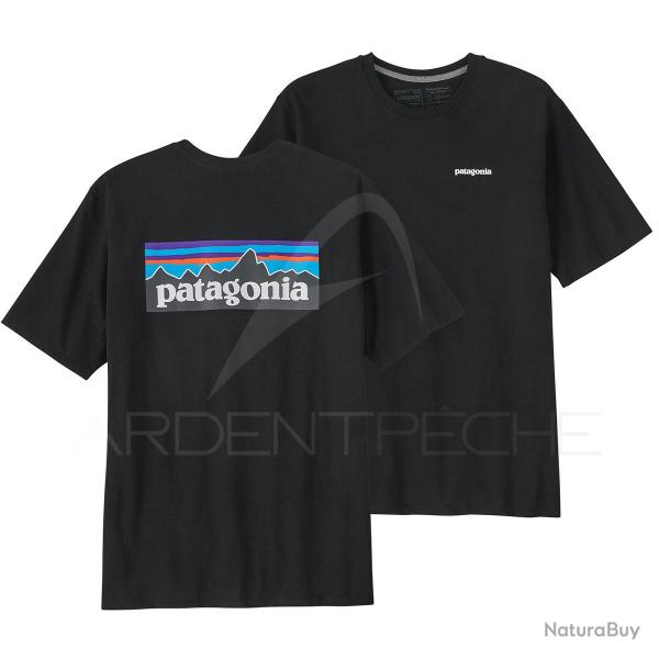 Tee shirt PATAGONIA Men s P 6 Logo Responsibili Tee Black