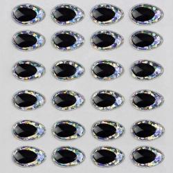 Yeux 3D Epoxy SYBAI Teardrop Eyes, Silver 10 mm
