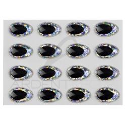 Yeux 3D Epoxy SYBAI Teardrop Eyes, Silver 8 mm